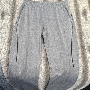 Gray Athletic Joggers with Black Accents